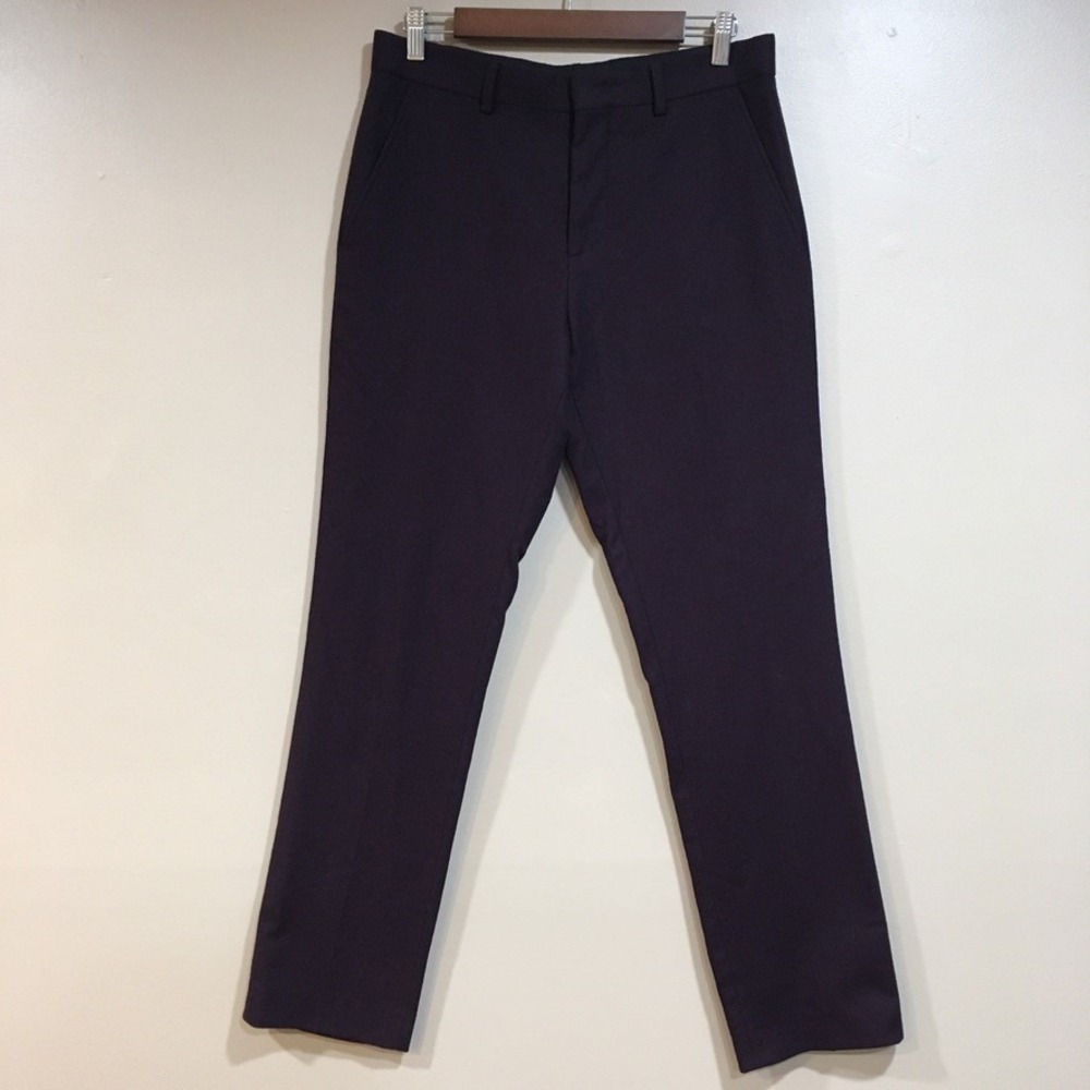 ASOS Wool Blend Burgundy Dress Pants Mens 30x32 Classic‎ Preppy Office Work